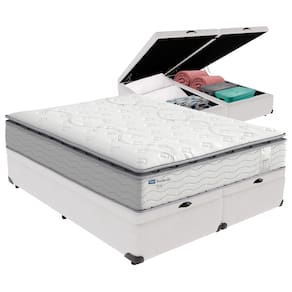 Cama Box Baú Queen e Colchão Molas Ensacadas Amsterdã Probel