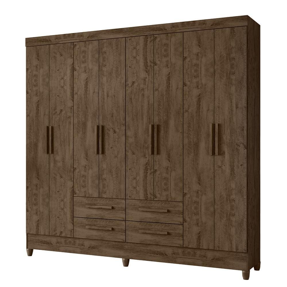 Guarda Roupa Florida Quarto Casal com 8 Portas e 4 Gavetas