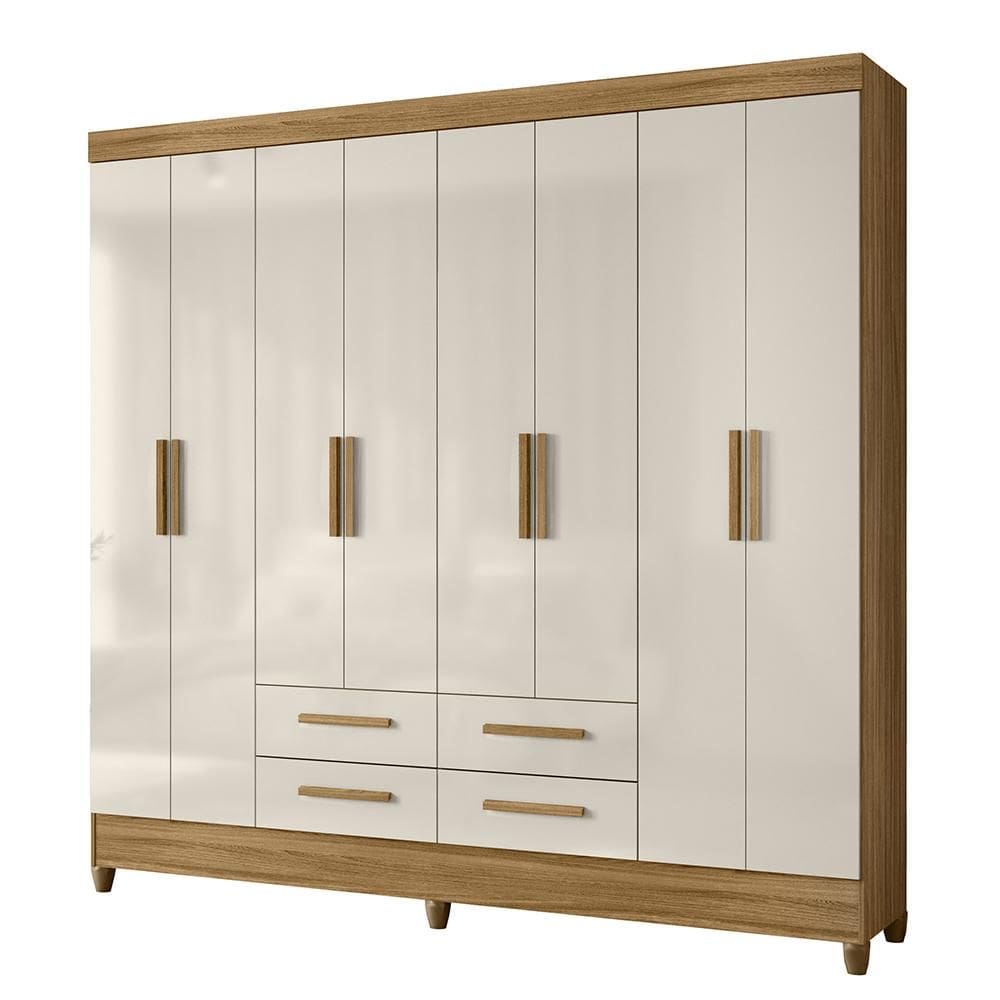 Guarda Roupa Florida Quarto Casal com 8 Portas e 4 Gavetas