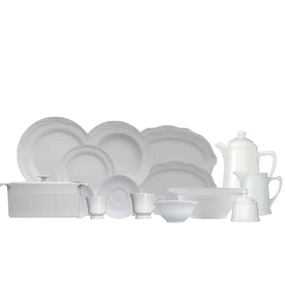 Baixela Serviço Jantar Cottage 55pç Porcelana Germer