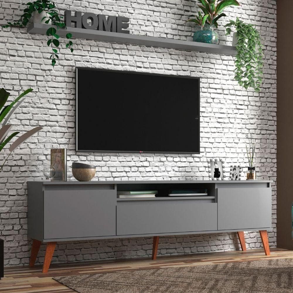 Rack Para Tv Com Prateleira 180cm Retro Mdf | Casas Bahia