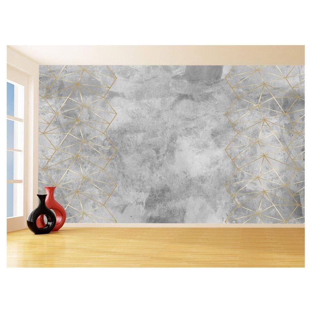 Papel De Parede 3D Concreto Queimado Risco Bege 3,5M Kkt159