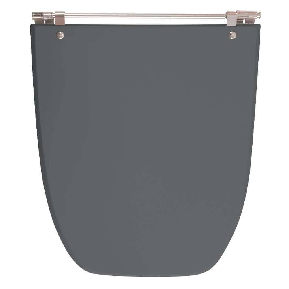 Assento Sanitário Poliester Scala Cinza Quartzo (Cinza Escuro) para vaso Ideal Standard
