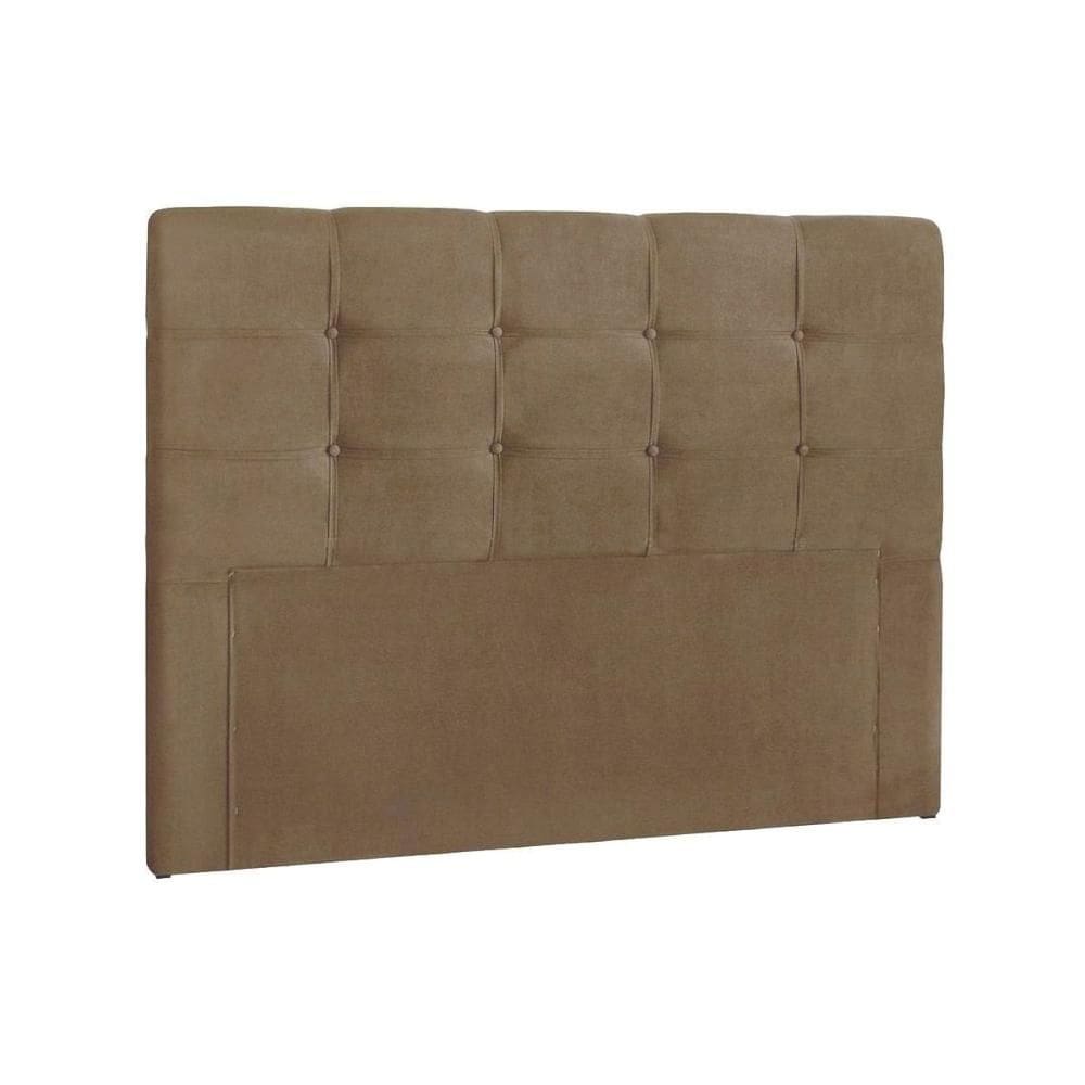 Cabeceira Cama Box Estofada Queen Queen Clean Plus Suede Marrom Taupe - Simbal