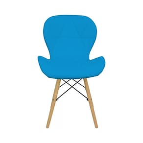 Cadeira Prizi Eames Acolchoada E45  Azul