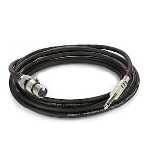 Cabo de microfone xlr para p10 estereo - preto - 10 metros