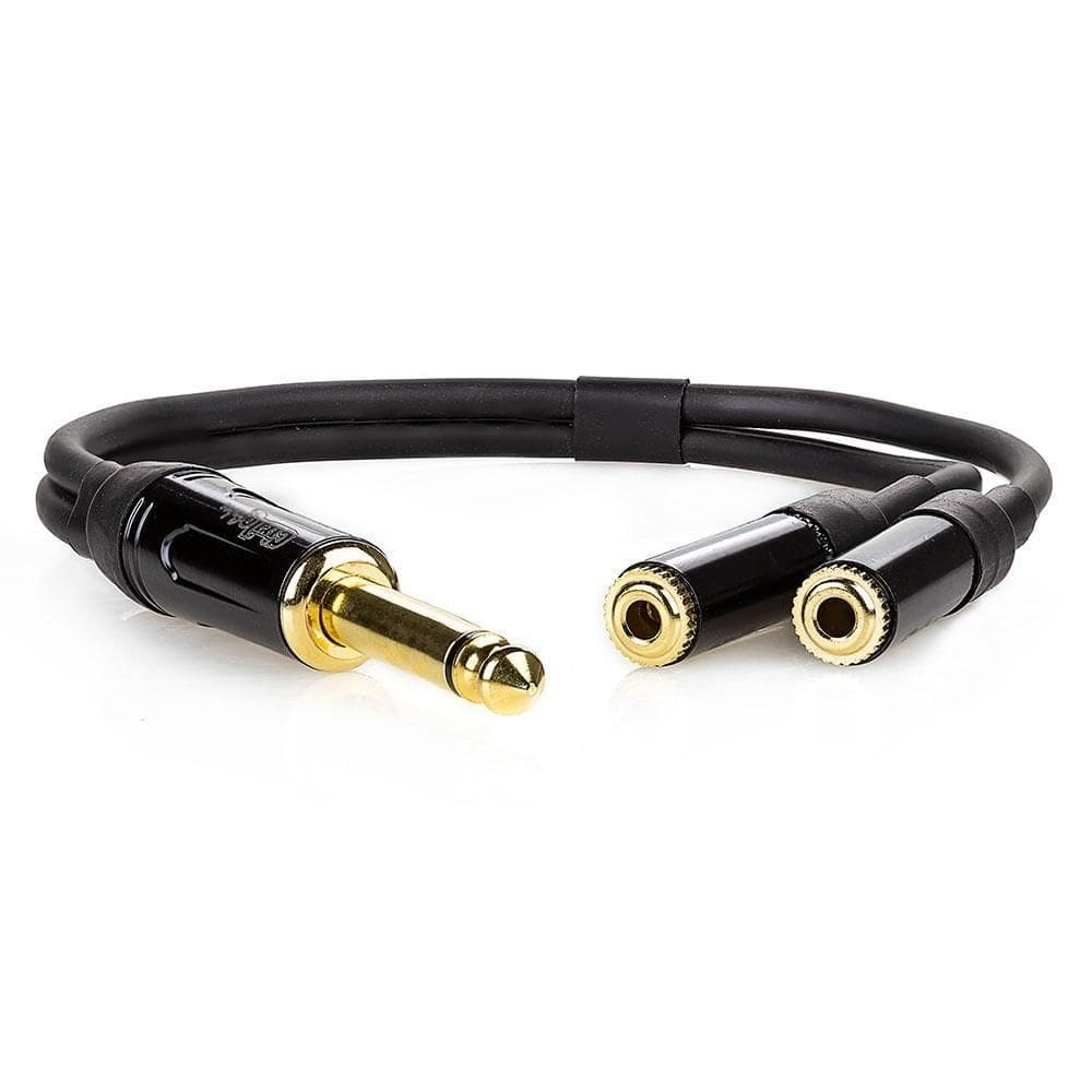 Cabo p10 macho para 2 p2 femea mono - 1 mt