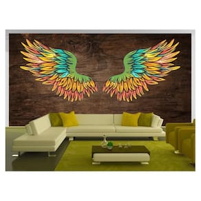Papel De Parede 3D Arte Asas Selfie Insta Cores 3,5M Tra245