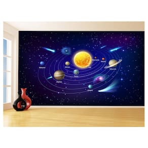 Papel De Parede 3D Espaço Estrelas Planetas 3,5M Nsp190