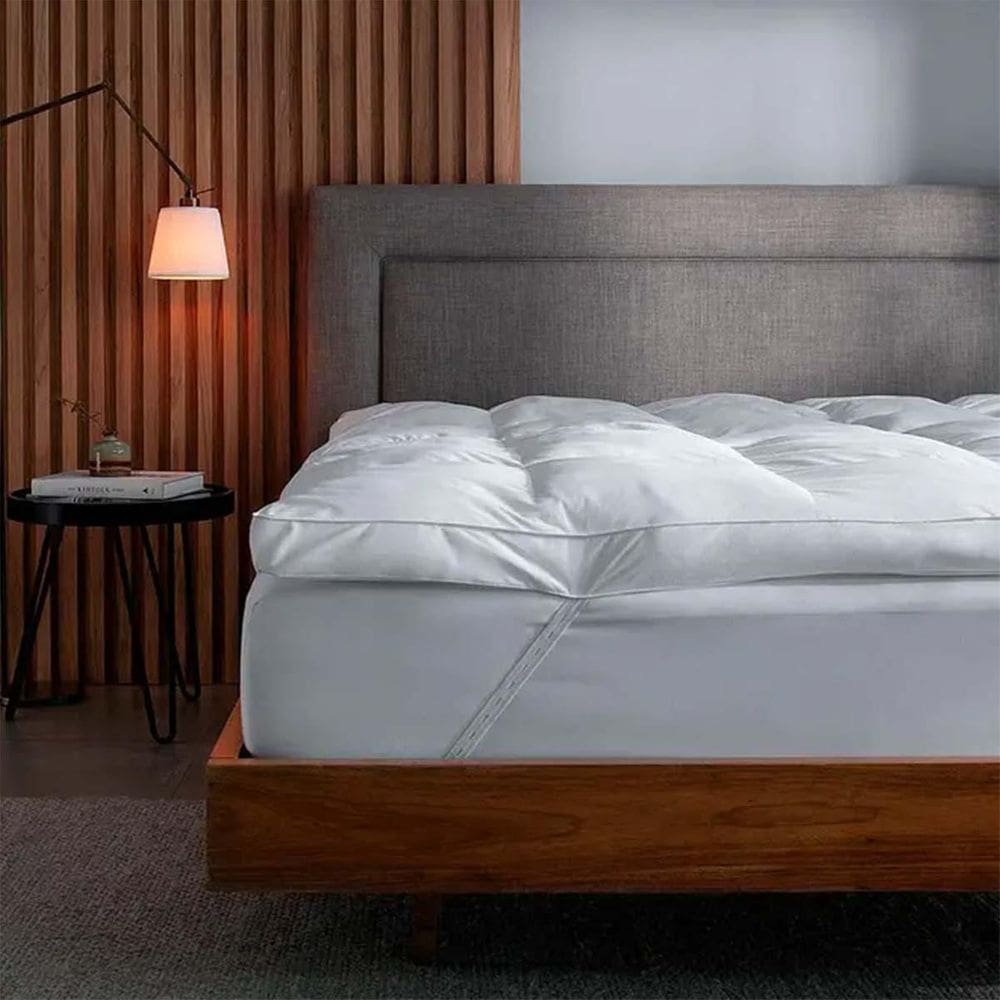 Pillow Top Casal Intense Gold 100% Algodão Branco Buddemeyer