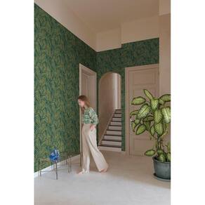 Papel de parede maison folhagem verde mn2014 - 10m x 0.53m