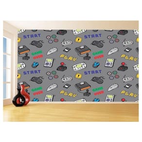 Papel De Parede 3D Infantil Controle Game Jogo 3,5M Azs217