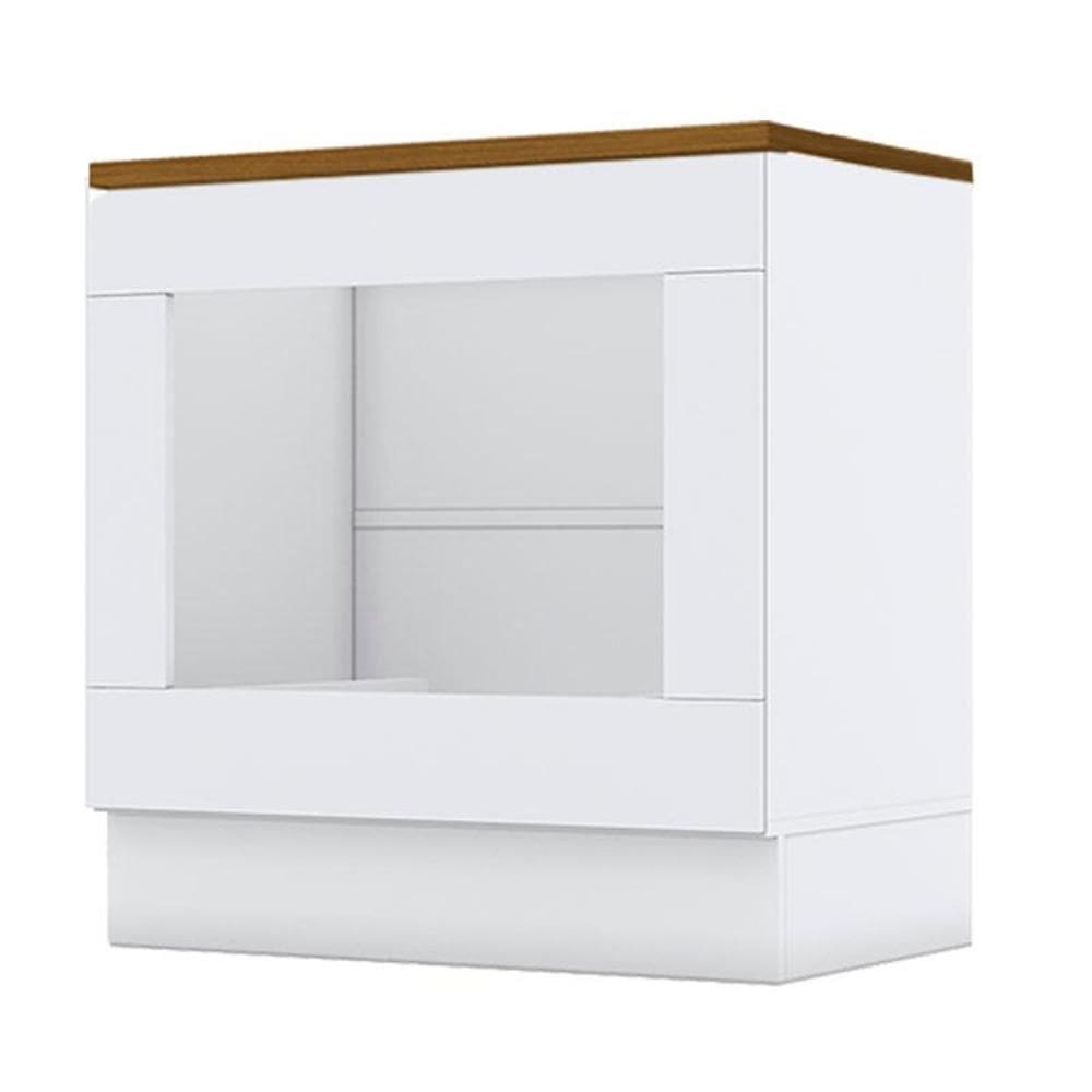 Balcão Forno de Embutir Americana Branco com Tampo para Cooktop Nature – Henn