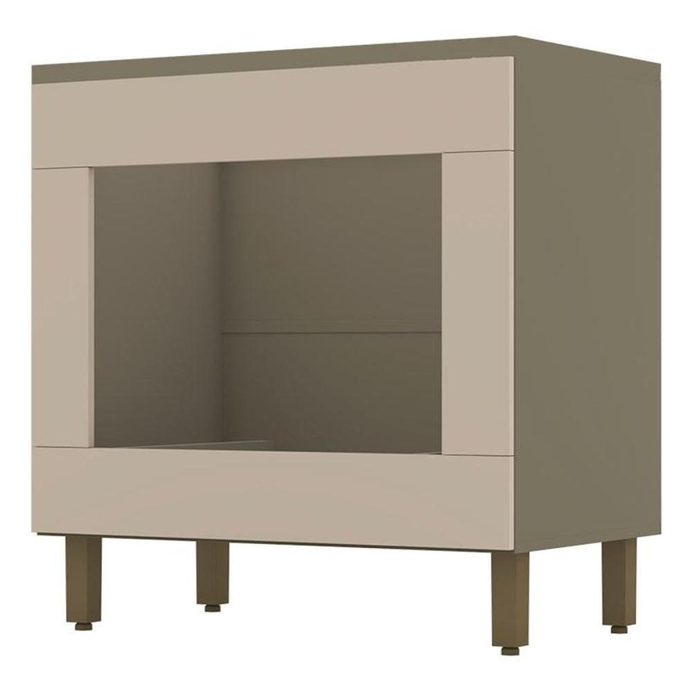 Balcão Forno de Embutir Évelin com Tampo Para Cooktop Duna Cristal – Henn