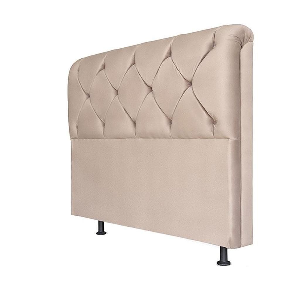 Cabeceira Casal Daiana 160 cm Marfim Suede – IDF Decor