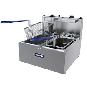 Fritadeira Elétrica Metvisa 2 Cubas 6 Litros 5000W Monofásico 220V FE3D2205