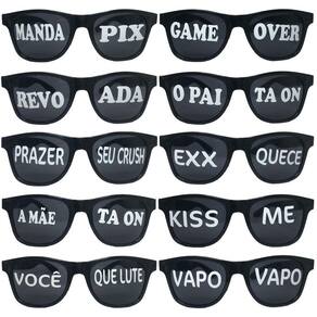 Kit 10 oculos frases divertidas festa balada