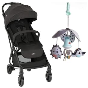 Carrinho de bebê new tourist cinza sale com mini móbile