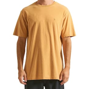 Camiseta Hurley Especial Wash WT24 Masculina Mostarda