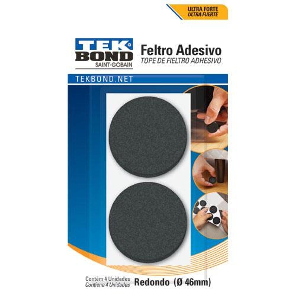 Feltro Redondo 46Mm Preto C/04 - Tek Bond