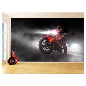 Papel De Parede 3D Moto Esporte Viagem Estrada 3,5M Bkm72