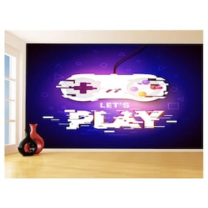 Papel De Parede 3D Salão De Jogos Controle Play 3,5M Jcs114