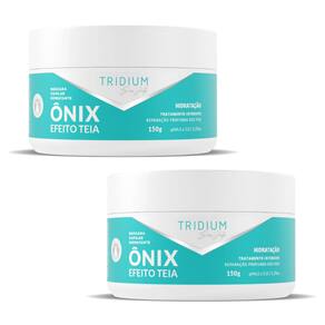 Kit 2 Potes Máscara Capilar Hidratante Ônix  Efeito Teia Tratamento Intensivo Tridium