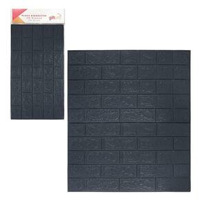 Placa Decorativa 3D 70X77Cm Preta