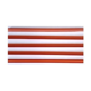 Porta etiqueta bandeja gondola lx 92 cm laranja kit com 5