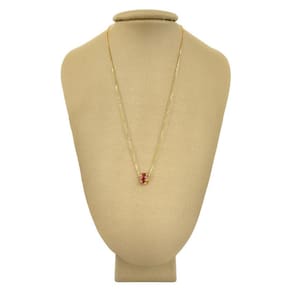 Colar em ouro 18k turmalina rosa - p. vecchio