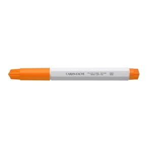 Marca-texto caran dache a base de agua laranja fluorescente