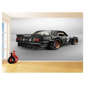 Papel De Parede 3D Carro Antigo Ford Mustang Hot 3,5M Cxr48