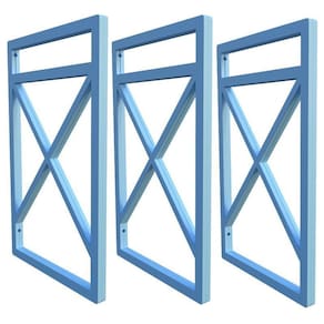 Suporte para prateleira estilo industrial 03 un. azul