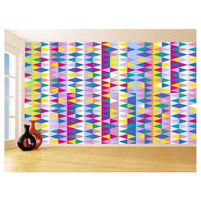 Papel De Parede Geométrico Triângulos Abstrato 3,5M Gmt89