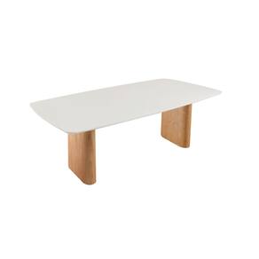 Mesa de Jantar Laminada com Vidro - Grécia-2,20x1,10m - Requinte Salas