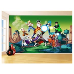 Papel De Parede Dragon Ball Goku Vegeta Anime 3,5M Dbz312