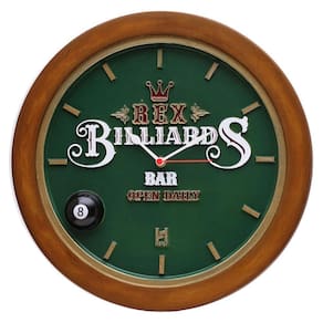 Relógio decorativo kg de parede em fibra billiard rex verde