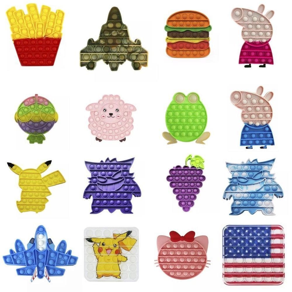 10 unidades pop it fidget toy pop bubble sensorial variados