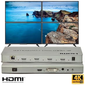 Vídeo wall 2x2 hdmi - 4k controlador - cirilo cabos