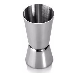 Dosador jigger bartender duplo 25ml x 50ml aço inox