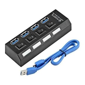 Hub usb 3.0 turbo com 4 portas com led indicador e botão