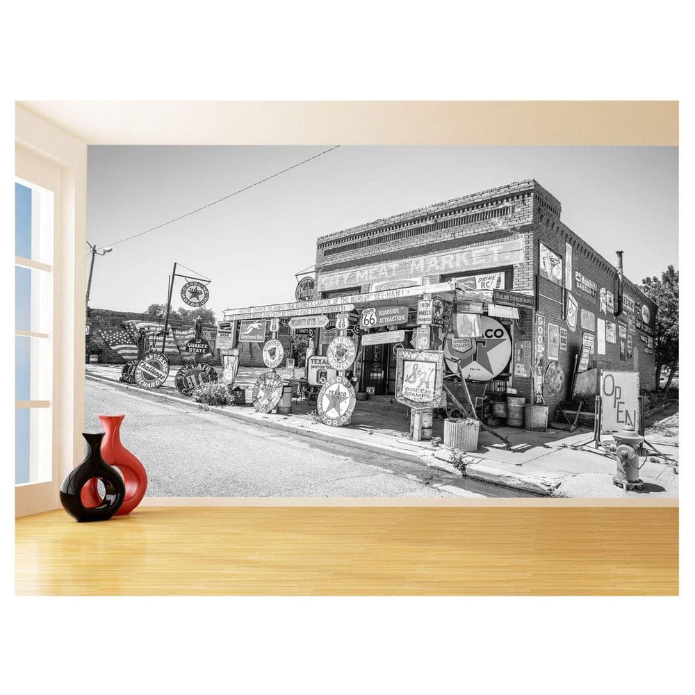 Papel De Parede 3D Cidade Antiga Vintage Retrô 3,5M Cda80