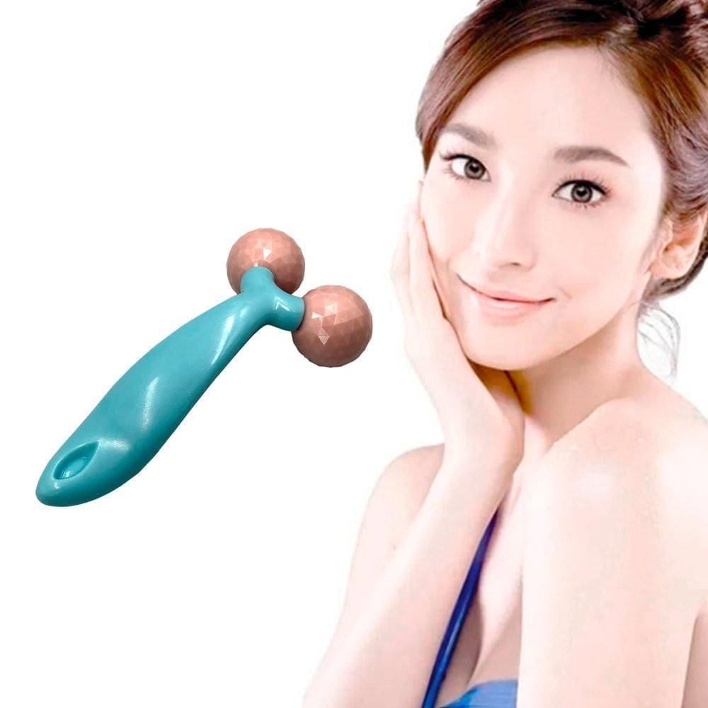 Massageador facial 3d roller estimula a circulação sanguínea