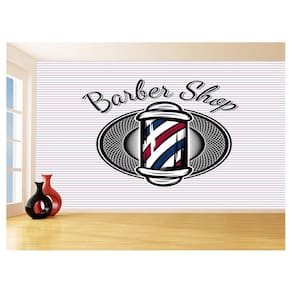 Papel De Parede 3D Barbearia Barber Shop Logo 3,5M Brb17