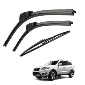 Kit limpador parabrisa hyundai santa fé 2008 2009 2010 11