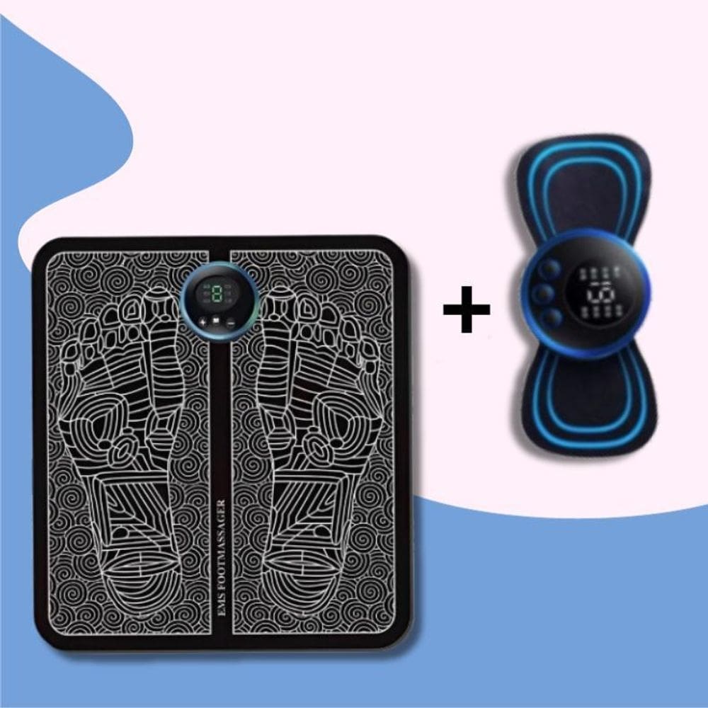 Kit mini massageador elétrico portátil recarregável alívio