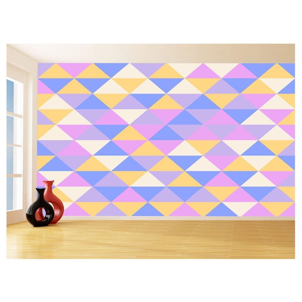Papel De Parede Geométrico Triângulos Abstrato 3,5M Gmt37