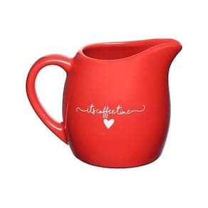Leiteira porcelana lamour 245ml vermelha - hauskraft