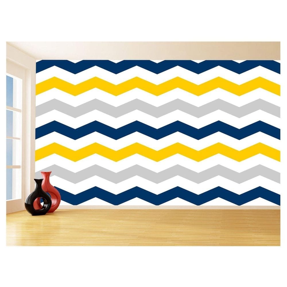 Papel De Parede 3D Sala Chevron Zig Zag Listras 3,5M Zig48