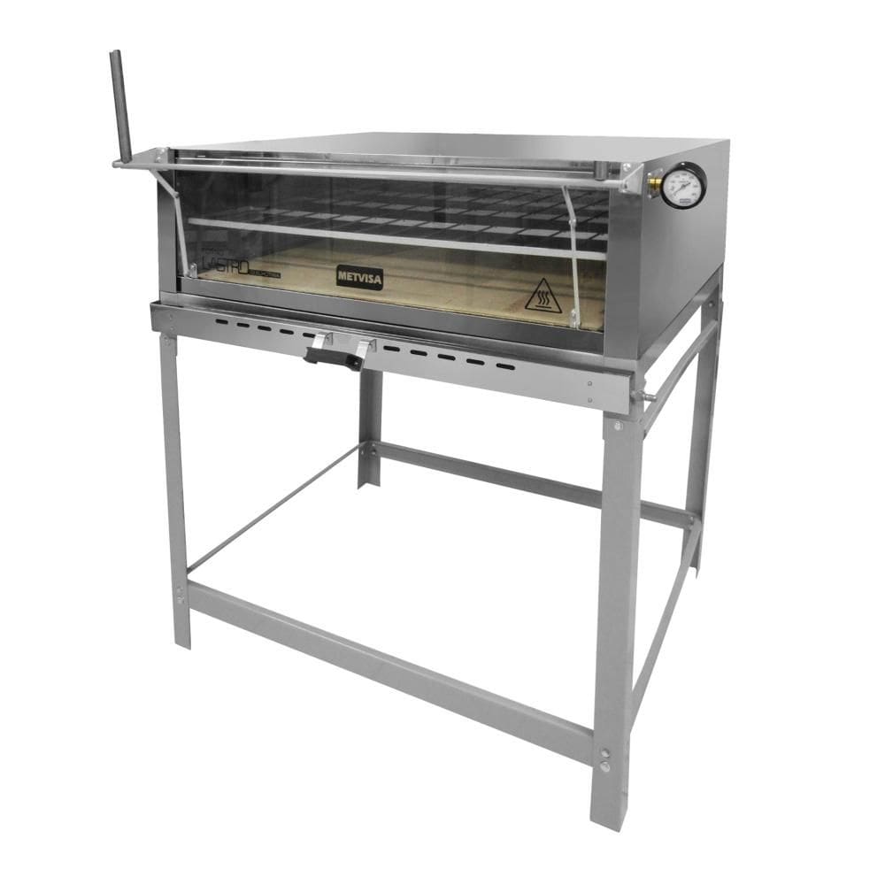 Forno de Lastro a Gás 110cm Metvisa 270 Litros Abertura Guilhotina FLGG110